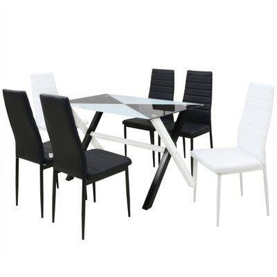 vidaXL Ensemble table et chaises de salle à manger 7 pcs Simili cuir