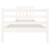 vidaXL Cadre de lit sans matelas blanc bois massif 90x200 cm