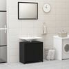 vidaXL Ensemble de meubles de salle de bain Noir Agglom&eacute;r&eacute;