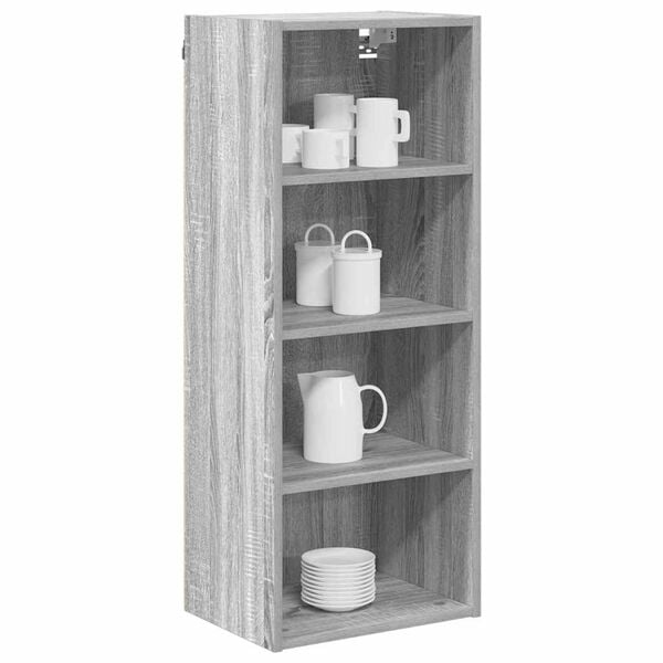 vidaXL Armoire suspendue avec stockage Gris Sonoma 40 x 29,5 x 100 cm