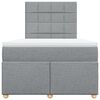 vidaXL Sommier &agrave; lattes de lit avec matelas Gris clair 120x200cm Tissu