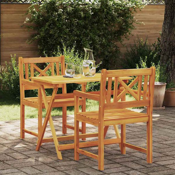 vidaXL Chaise de jardin 2 pcs 56 x 56 x 90 cm Bois d'Acacia Massif