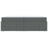 vidaXL Cadre de lit avec matelas Gris fonc&eacute; 200 x 200 cm tissu