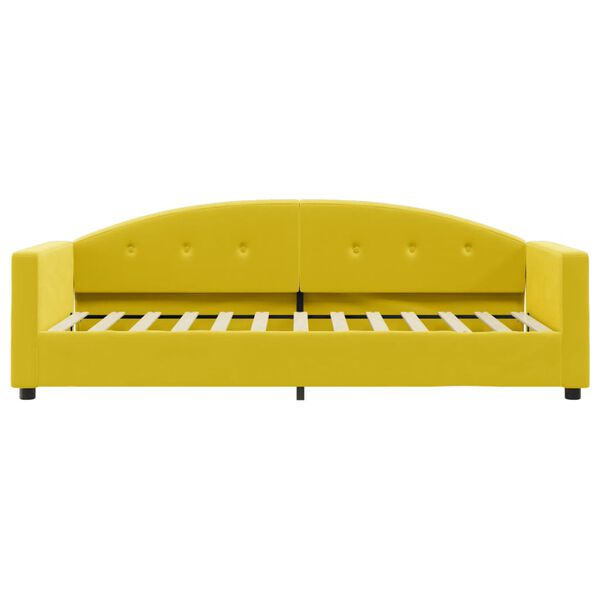 vidaXL Lit de jour avec matelas jaune 80x200 cm velours