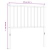 vidaXL T&ecirc;te de lit m&eacute;tal noir 75 cm