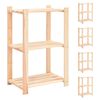 vidaXL &Eacute;tag&egrave;res de rangement &agrave; 3 niveaux 5 pcs 60x38x90 cm Pin 150 kg