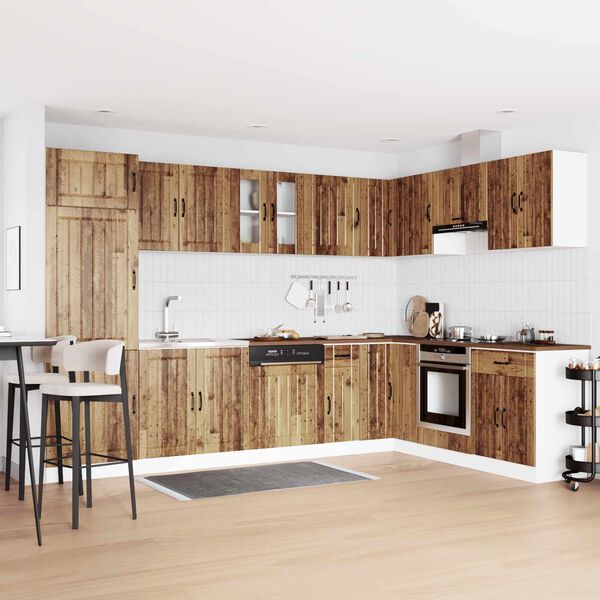 vidaXL Armoire de cuisine Lucca Bois ancien 80 x 46 x 81,5 cm