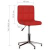 vidaXL Chaise de bureau pivotante Rouge bordeaux Similicuir