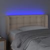 vidaXL T&ecirc;te de lit &agrave; LED Cappuccino 93x16x78/88 cm Similicuir