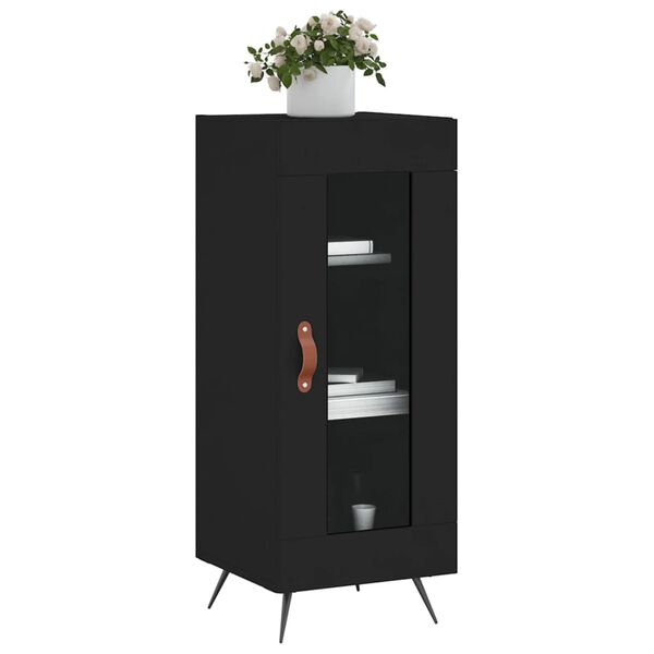 vidaXL Buffet Noir 34,5x34x90 cm Bois d'ing&eacute;nierie