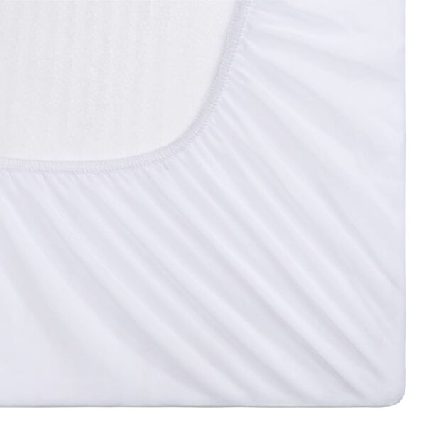 vidaXL Draps-housses imperméables 2 pcs Coton 70x140 cm Blanc