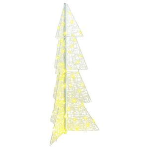 vidaXL Sapin de No&euml;l 100 LED Blanc chaud 120 cm Acrylique