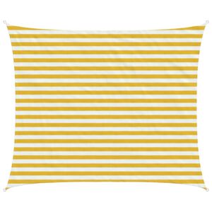 vidaXL Voile d'ombre 2,5 x 4 m HDPE Rectangulaire Jaune et blanc