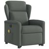 vidaXL Fauteuil inclinable de massage &eacute;lectrique Gris fonc&eacute; Tissu