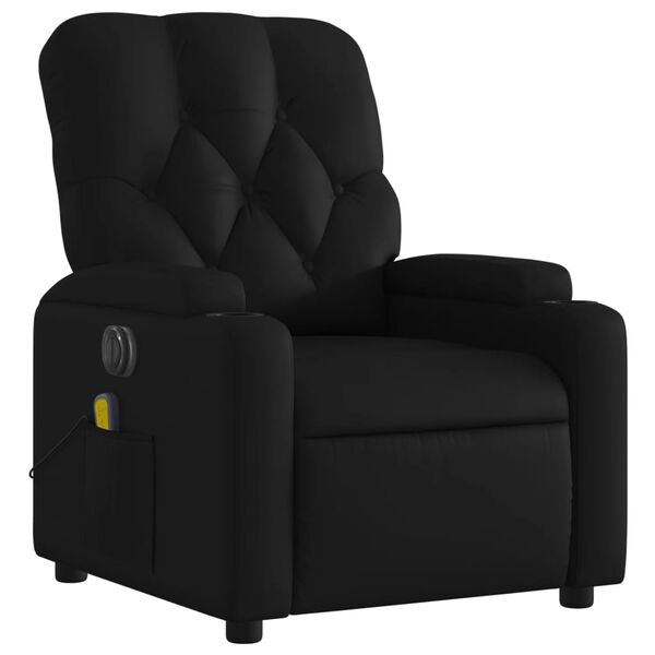 vidaXL Fauteuil de massage inclinable &eacute;lectrique noir similicuir