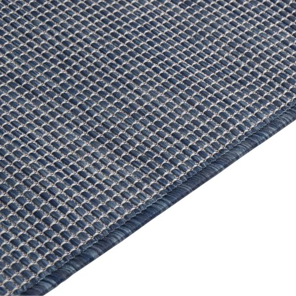 vidaXL Tapis à tissage plat d'extérieur 120x170 cm Bleu
