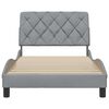 vidaXL Cadre de lit sans matelas gris clair 100x200 cm tissu