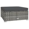 vidaXL Salon de jardin 8 pcs avec coussins Résine tressée Gris