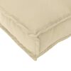vidaXL Coussin pour assise de palette 4 pcs Beige 40 x 40 x 8 cm