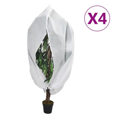 vidaXL Housses de protection pour plantes avec fermeture éclair 4 pcs