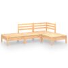 vidaXL Salon de jardin 4 pcs Bois de pin massif