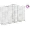 vidaXL Paniers &agrave; gabions arqu&eacute;s 7 pcs 300x50x180/200 cm fer galvanis&eacute;