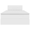 vidaXL Lit avec rangement et matelas Blanc 120 x 190 cm Simili cuir