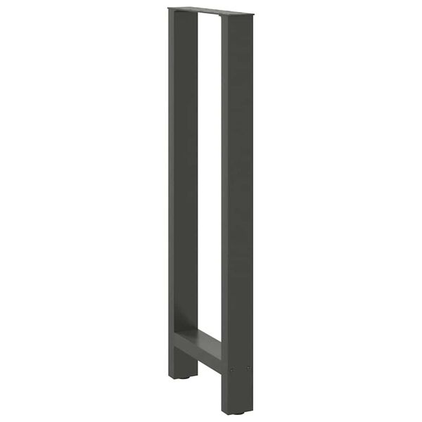 vidaXL Pieds de table de bar Anthracite 2 pi&egrave;ces 40 x (110-111) cm Acier