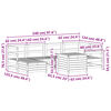 vidaXL Salon de jardin 7 pcs bois de pin impr&eacute;gn&eacute;
