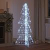 vidaXL Sapin de Noël avec 160 LED Blanc Froid 150 cm Acrylique