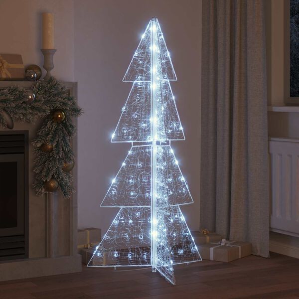 vidaXL Sapin de Noël avec 160 LED Blanc Froid 150 cm Acrylique
