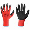 vidaXL Gants de Travail 12 pcs Rouge et Noir 9 / l Rev&ecirc;tement en latex