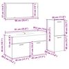 vidaXL Ensemble de meubles salle de bain 4 pcs bois d'ing&eacute;nierie