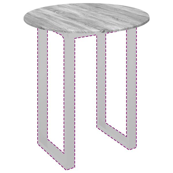 vidaXL Plateau de table Sonoma gris 80 x 80 x 1,5 cm Bois d'ing&eacute;nierie