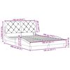 vidaXL Cadre de lit avec LED sans matelas gris clair 140x190 cm tissu