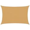 vidaXL Voile d'ombrage 160 g/m&sup2; rectangulaire sable 4x6 m PEHD