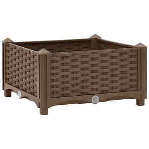 vidaXL Jardini&egrave;res sur&eacute;lev&eacute;es Marron 40 x 40 x 23 cm PP