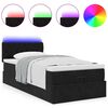 vidaXL Lit ottoman avec matelas et LED noir 80x200cm velours
