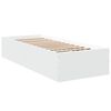 vidaXL Cadre de lit sans matelas blanc 75x190 cm bois d'ingénierie