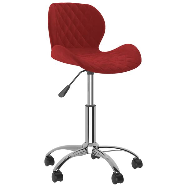 vidaXL Chaises &agrave; manger pivotantes lot de 4 Rouge bordeaux Velours