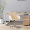 vidaXL Chaise pivotante de bureau Cr&egrave;me Tissu