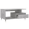 vidaXL Table basse Gris béton 90x49x45 cm Bois d'ingénierie
