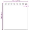vidaXL Rideaux en voile avec &oelig;illets 2 pcs turquoise