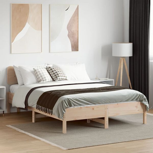 vidaXL Cadre de lit sans matelas 120x190 cm bois de pin massif