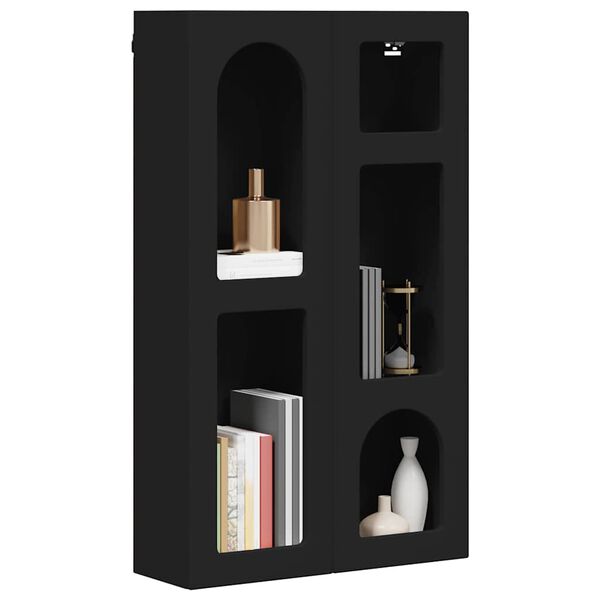 vidaXL Armoire suspendue Noir 59 x 20 x 100 cm Bois d'ing&eacute;nierie