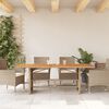 vidaXL Table de jardin avec dessus en bois d'acacia beige 190x80x74 cm