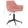 vidaXL Chaises pivotantes &agrave; manger lot de 4 rose velours