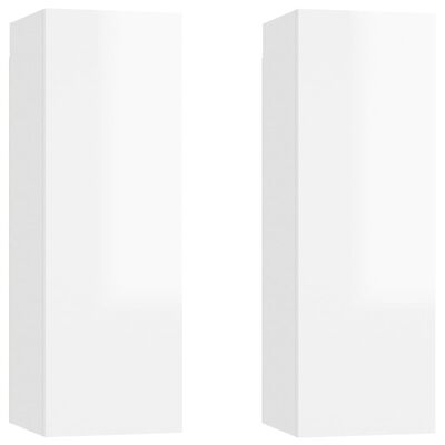 vidaXL Ensemble de meubles TV 6 pcs Blanc brillant Bois d'ingénierie