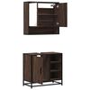 vidaXL Ensemble de meubles de salle de bain 2 pcs Ch&ecirc;ne marron