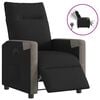 vidaXL Fauteuil inclinable &eacute;lectrique Noir Tissu